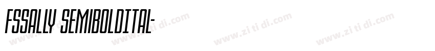 FSSally SemiBoldItal字体转换